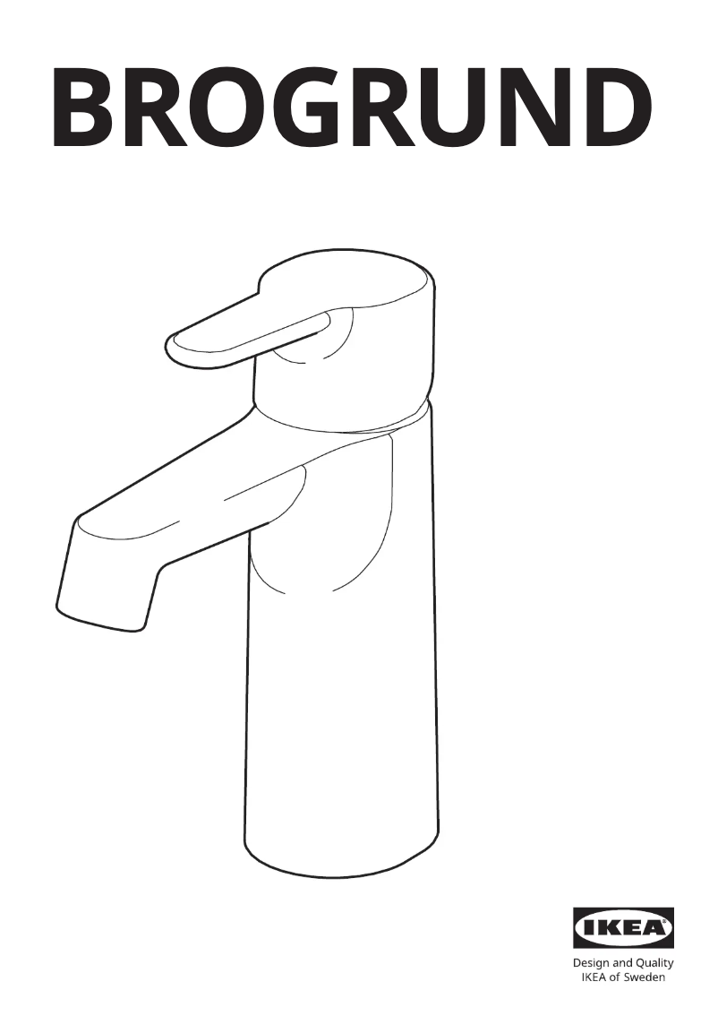 Page 1 de la notice Manuel utilisateur Ikea BROGRUND 804.959.26