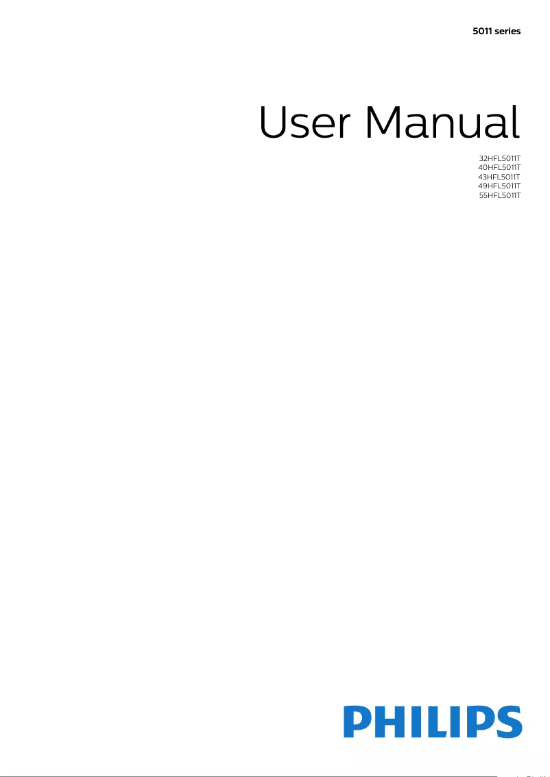 First page image of the manual for 43HFL5011T