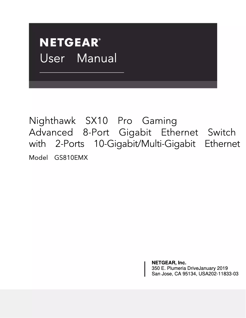 Page n°1 - Manuel utilisateur Netgear Nighthawk GS810EMX