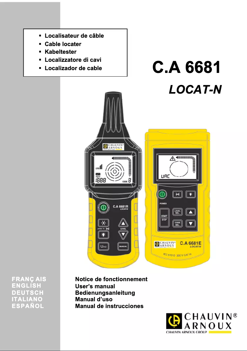 First page image of the manual for C.A 6681