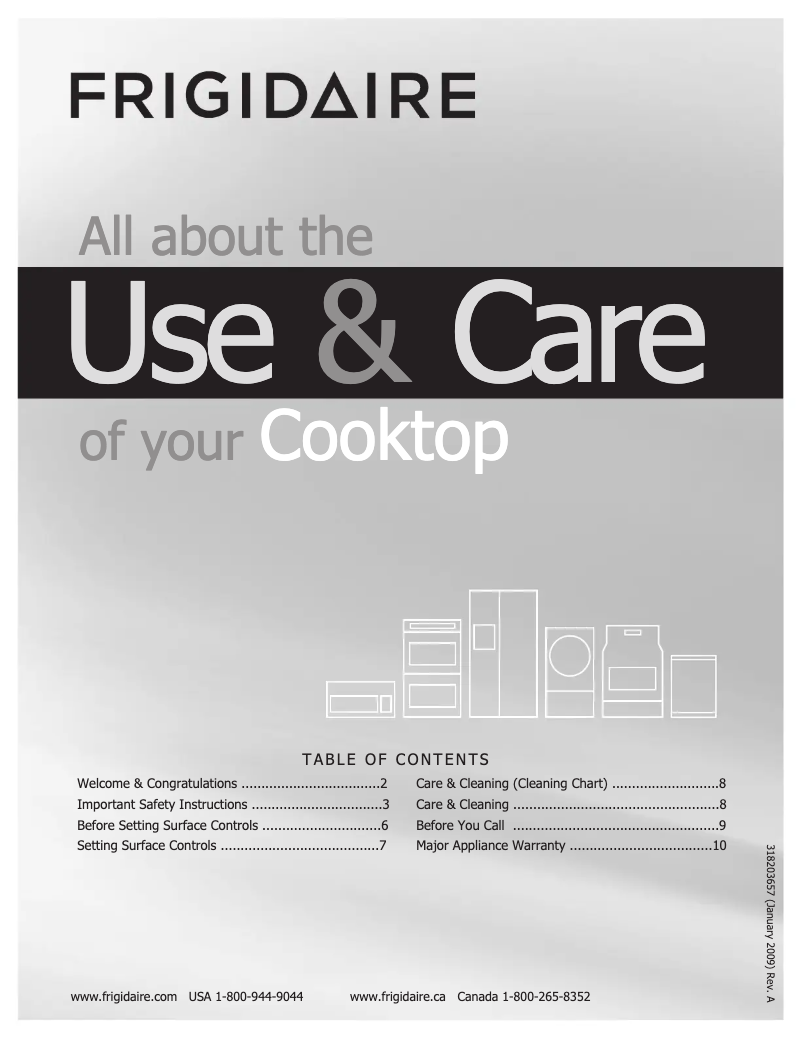 Image de la première page du manuel de l'appareil FGGC3045KS