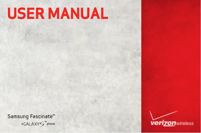 Página 1 del manual Manual de usuario Samsung Fascinate