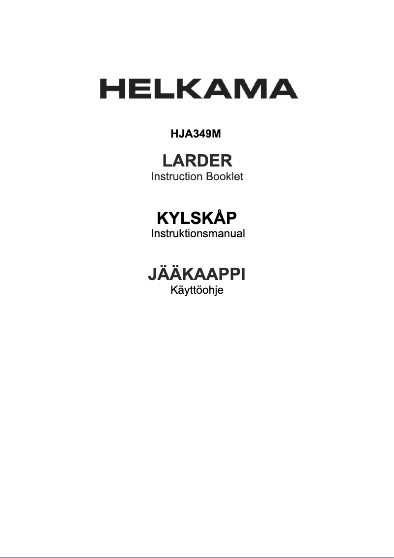 Page 1 de la notice Manuel utilisateur Helkama HJA349M