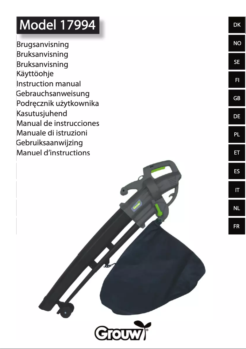 Page 1 de la notice Manuel utilisateur Grouw 17994