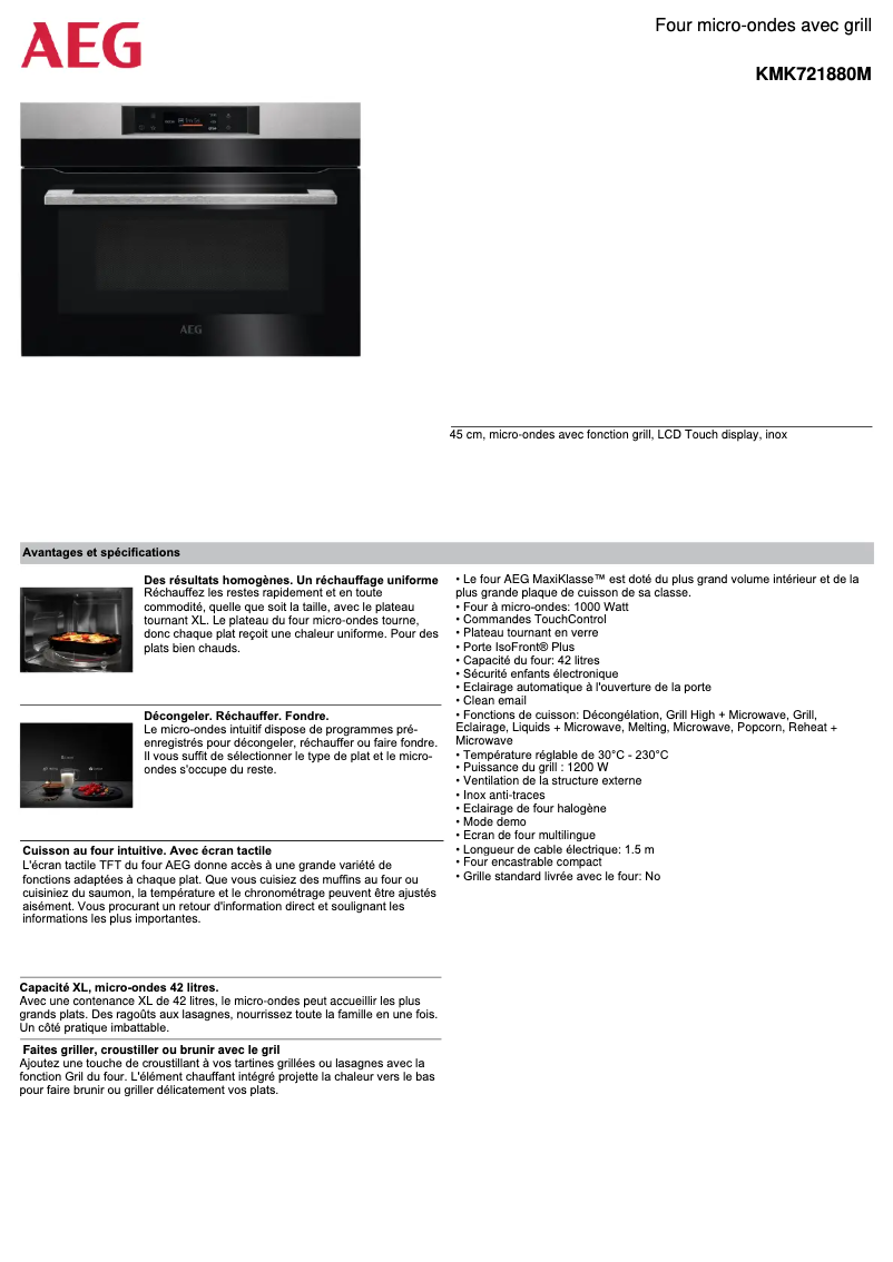 Image de la première page du manuel de l'appareil KMK721880M