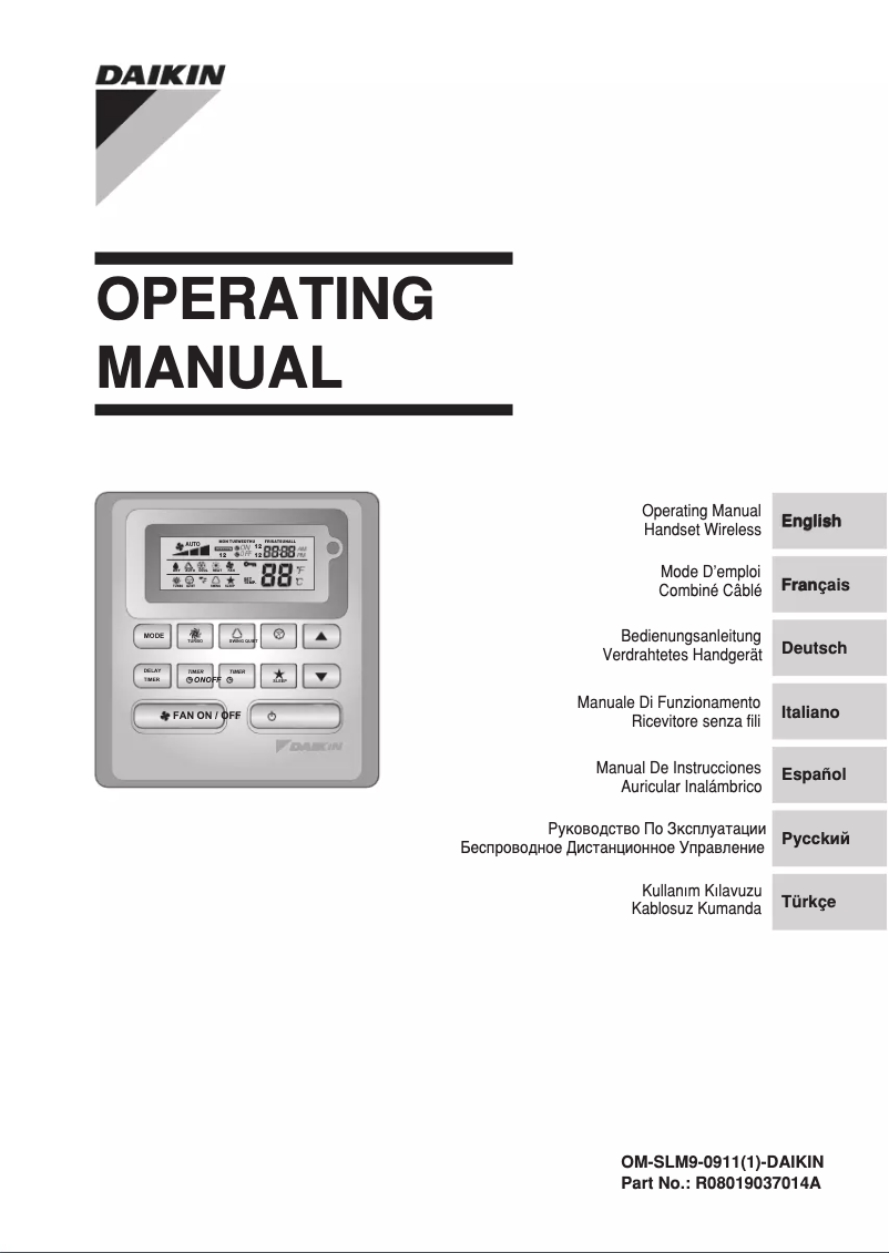 Page n°1 - Manuel utilisateur Daikin FWG08AAFNMV1