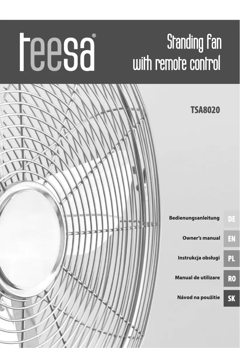 Page n°1 - Manuel utilisateur Teesa TSA8020