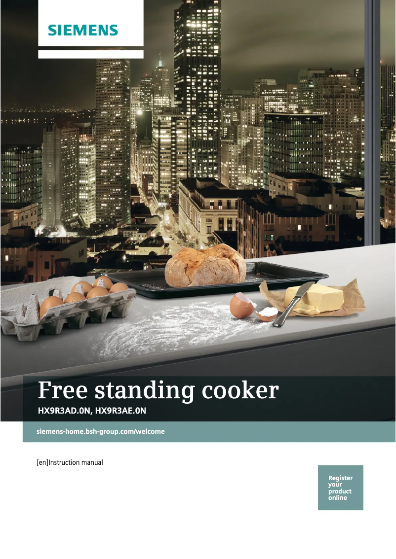 Page 1 de la notice Manuel d'utilisation et d'entretien Siemens HX9R3AD20N