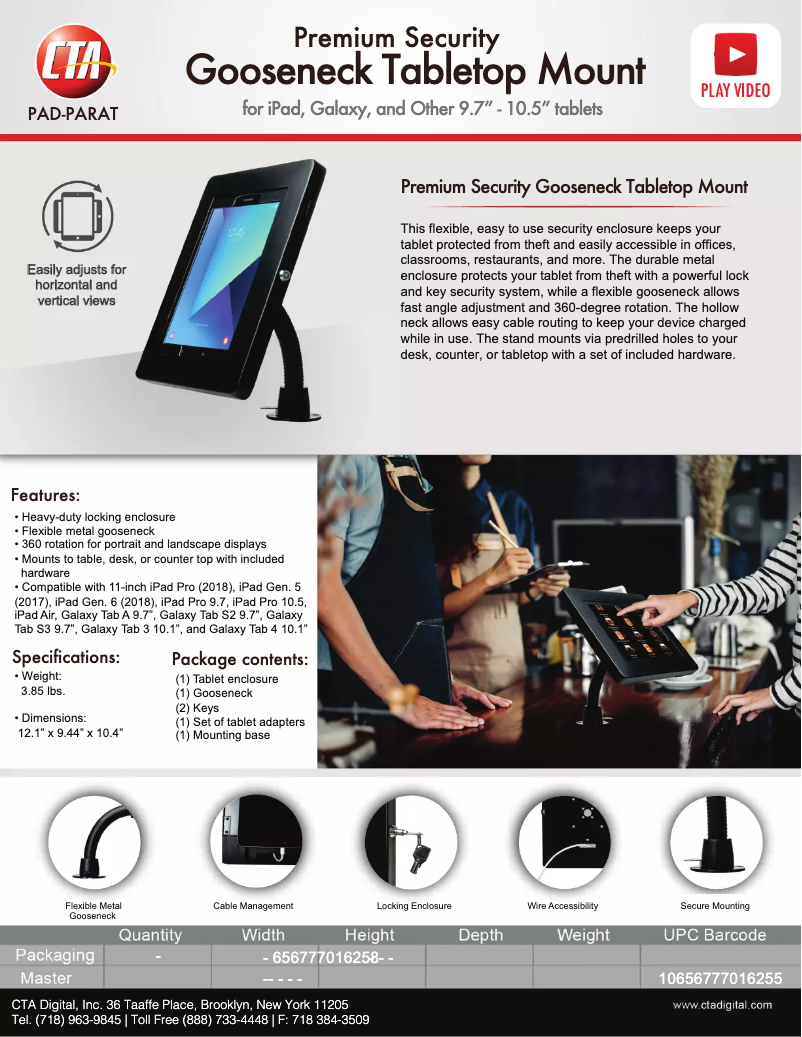 Page 1 de la notice Manuel utilisateur CTA Digital PAD-PARAT