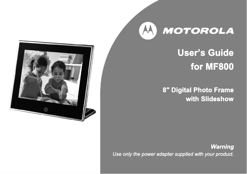 Image de la première page du manuel de l'appareil MF800