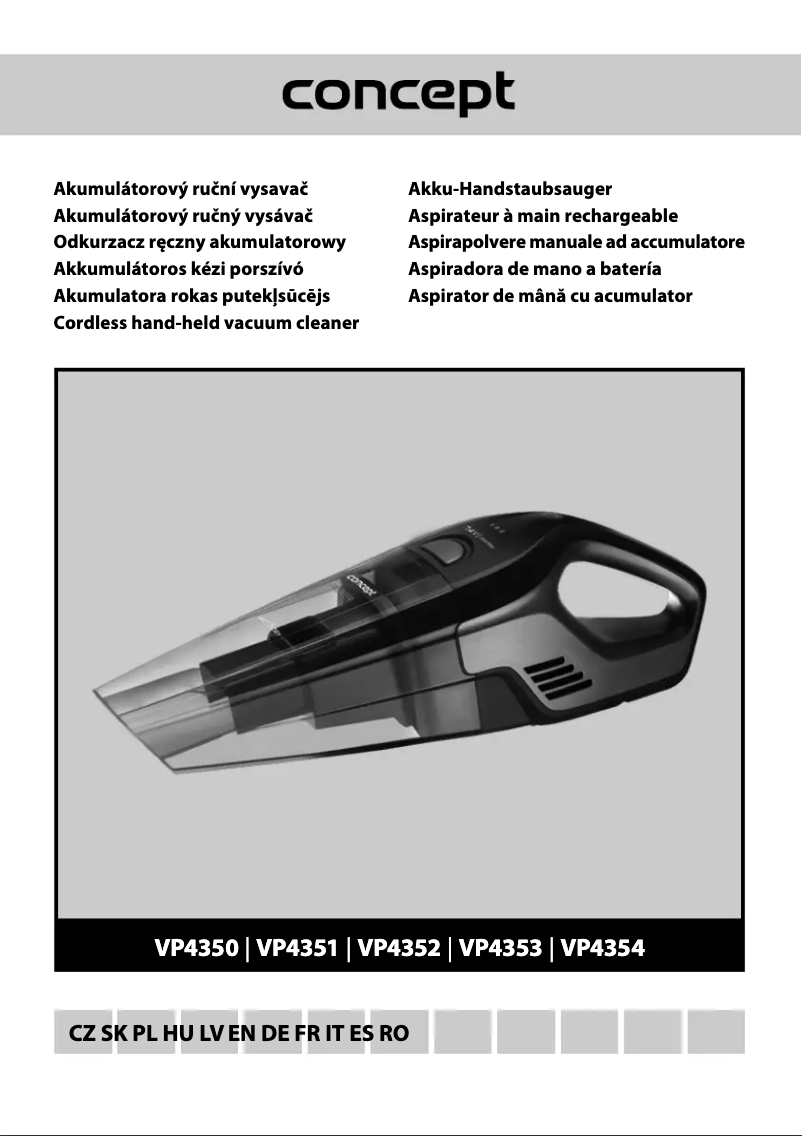 Page n°1 - Manuel utilisateur Concept VP4354
