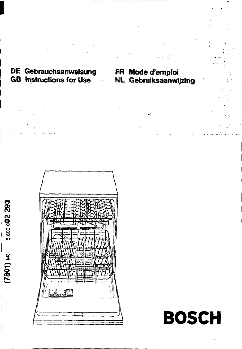 Page 1 de la notice Manuel utilisateur Bosch SGS8302