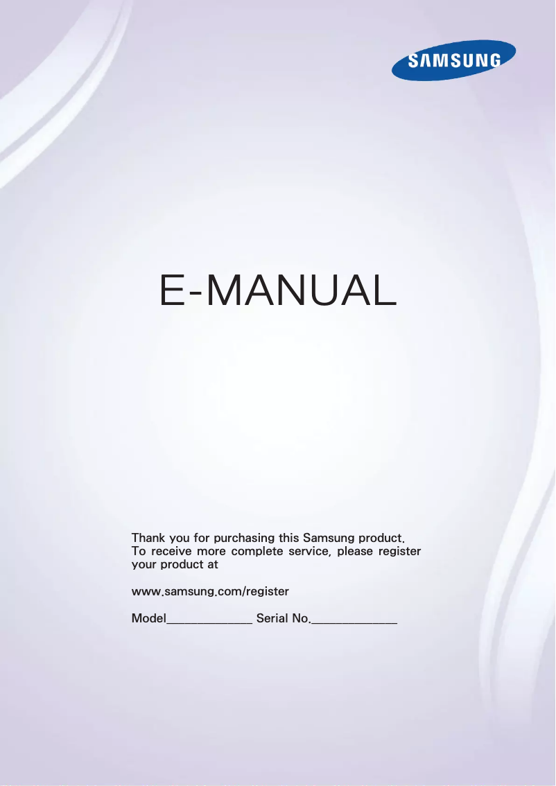 Page 1 de la notice Manuel utilisateur Samsung UA55F9000AL
