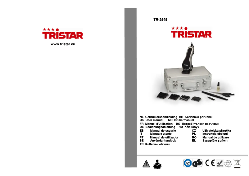 Page 1 of the manual User Manual TriStar TR-2545