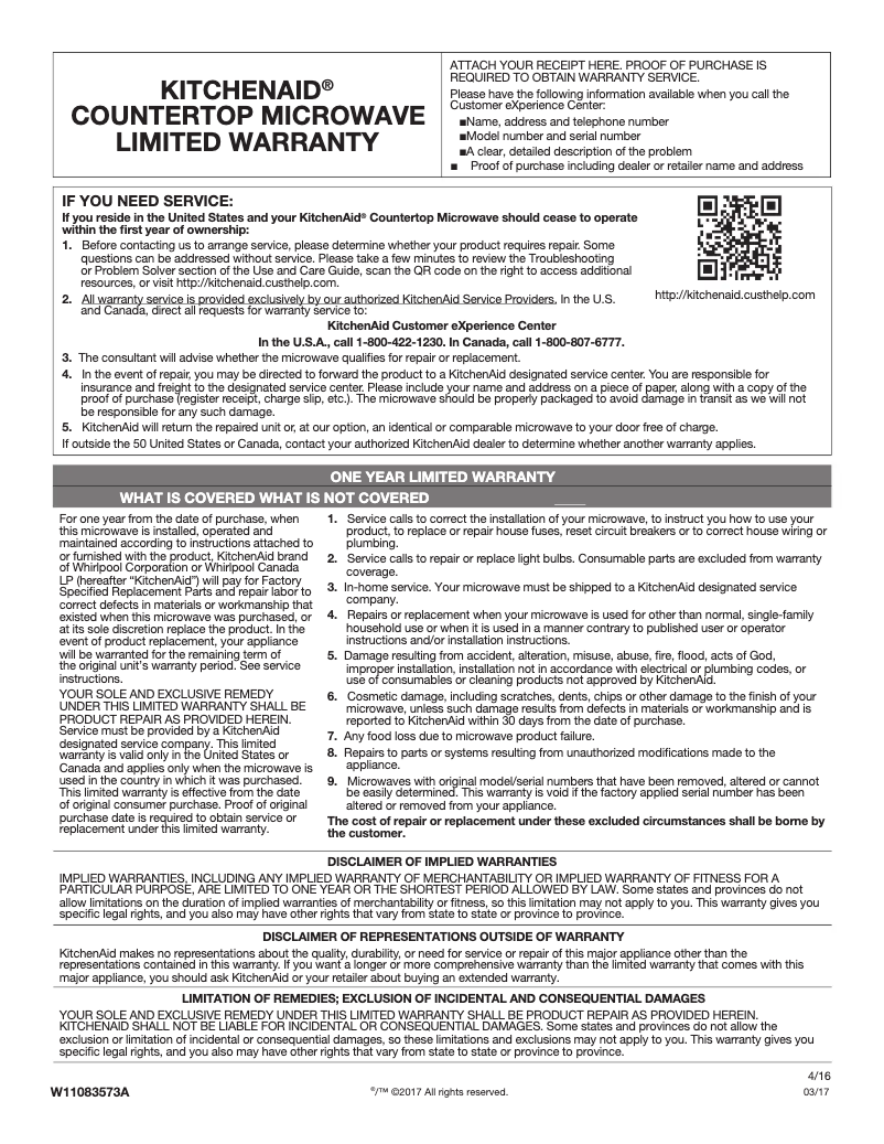 Image de la première page du manuel de l'appareil KMCS1016GBS