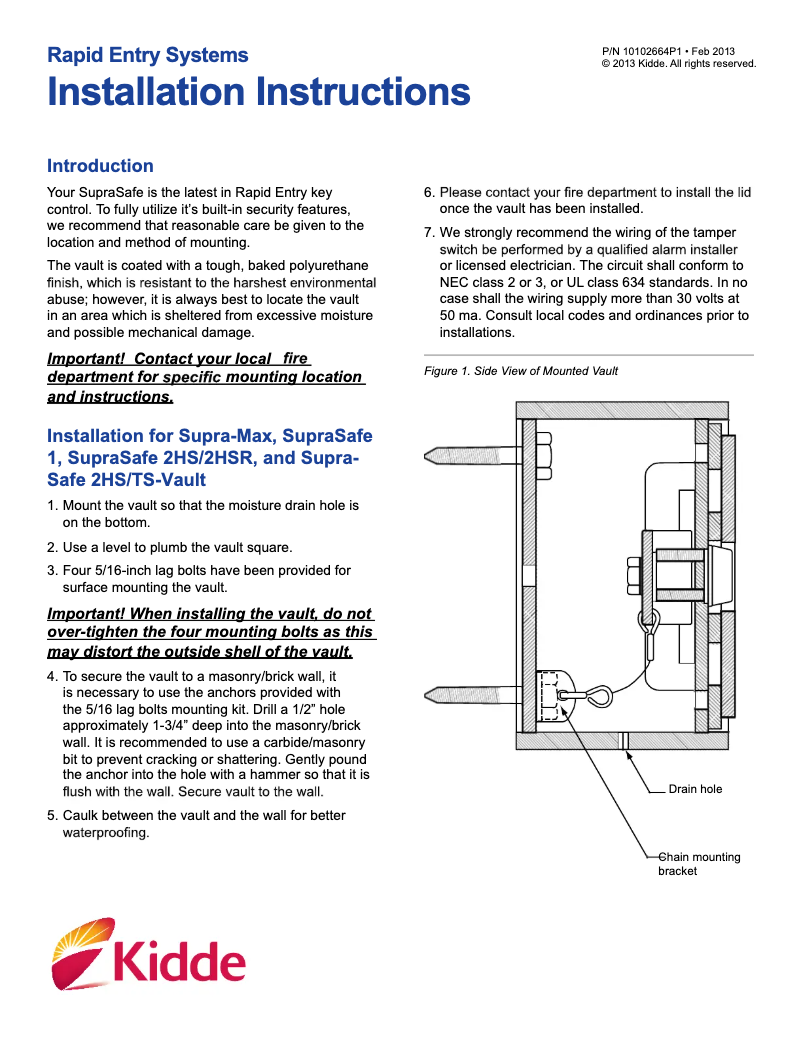 Page n°1 - Manuel utilisateur Kidde SupraSafe 2HSR