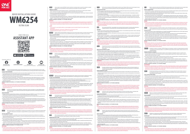 Page 1 de la notice Manuel utilisateur One for all WM 6254