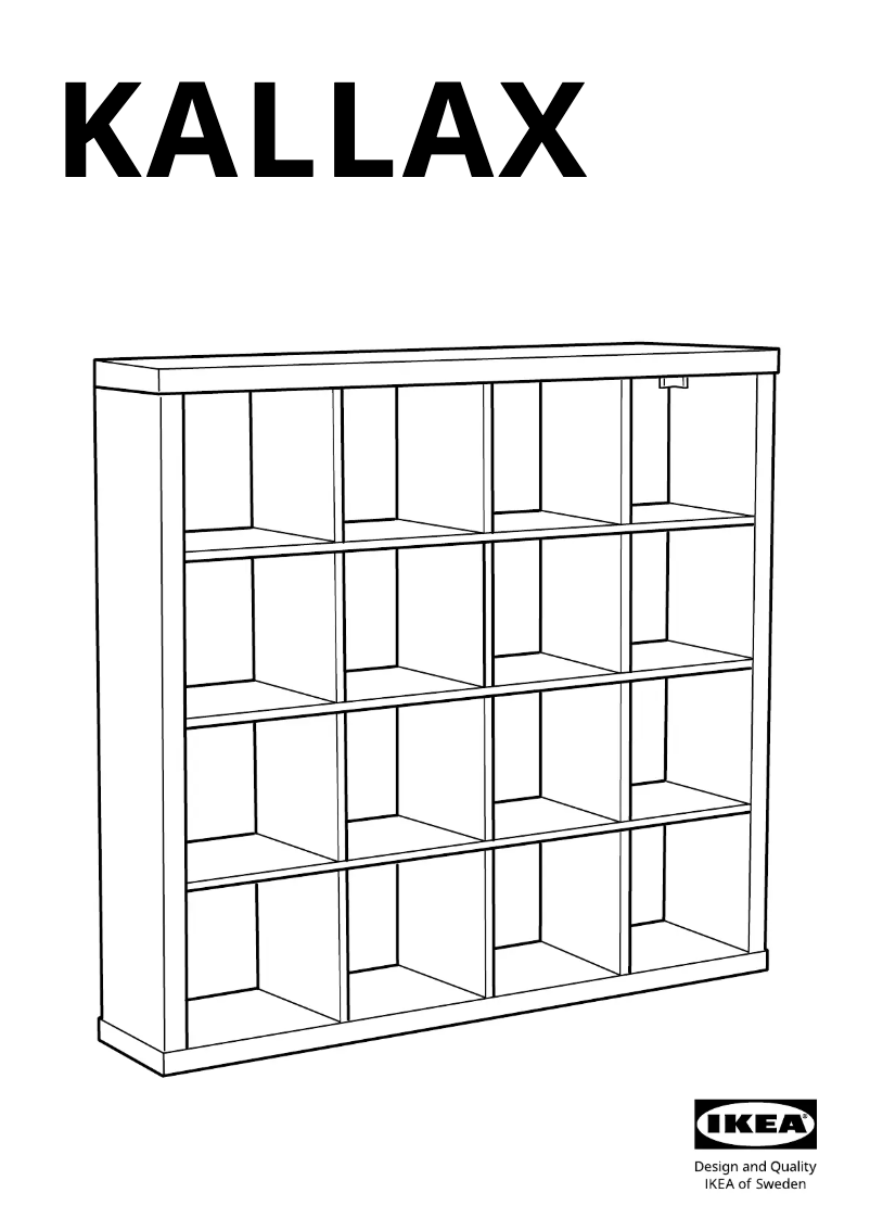 Image de la première page du manuel de l'appareil KALLAX 103.074.91