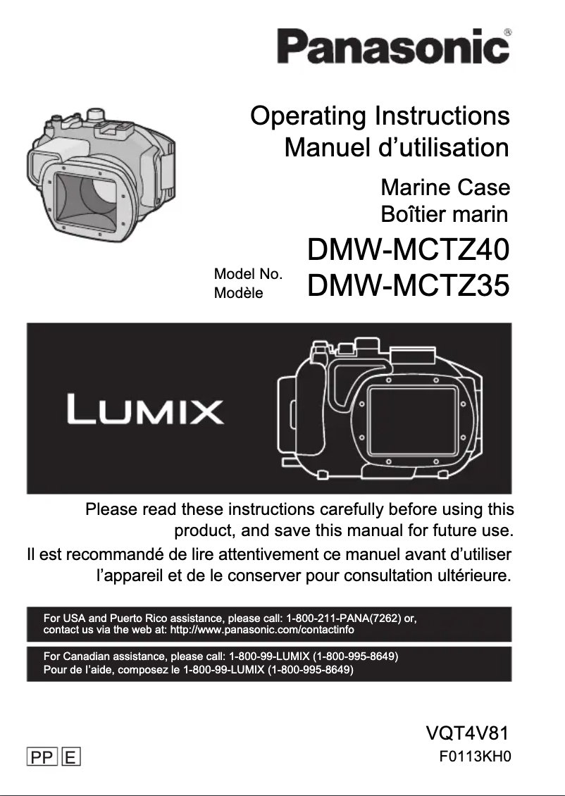 Image de la première page du manuel de l'appareil Lumix DMW-MCTZ35