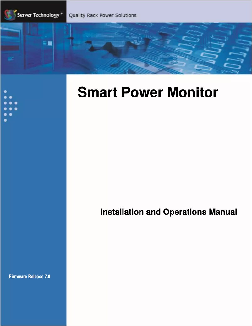 Page n°1 - Manuel utilisateur Server Technology CSG-24VDD425A1