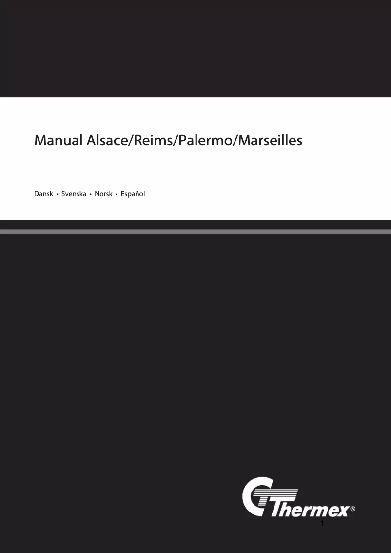 Page n°1 - Manuel utilisateur Thermex Palermo