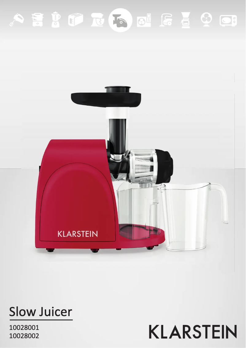 Page n°1 - Manuel utilisateur Klarstein 10028001