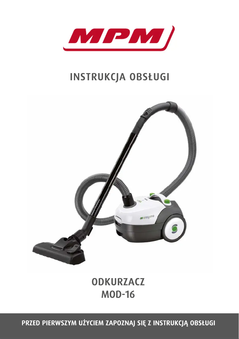 Image de la première page du manuel de l'appareil MOD-16