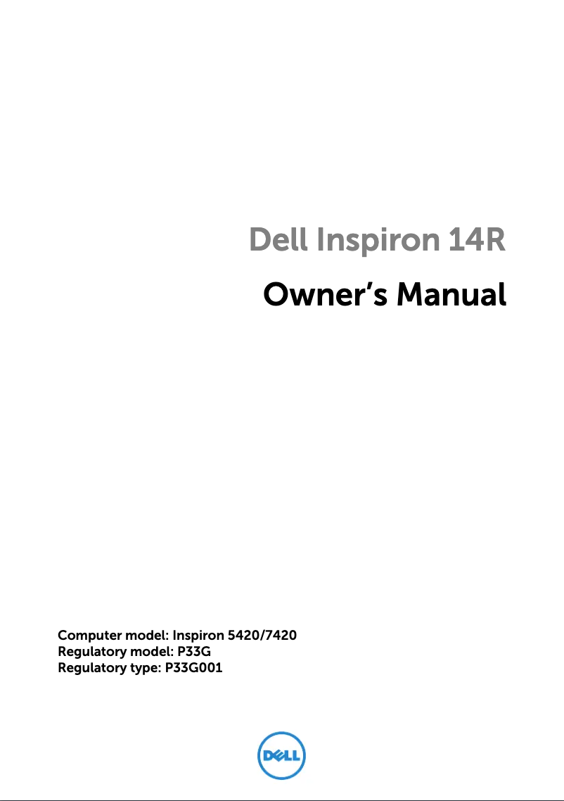 Página 1 del manual Manual de usuario Dell Inspiron 14R SE 7420