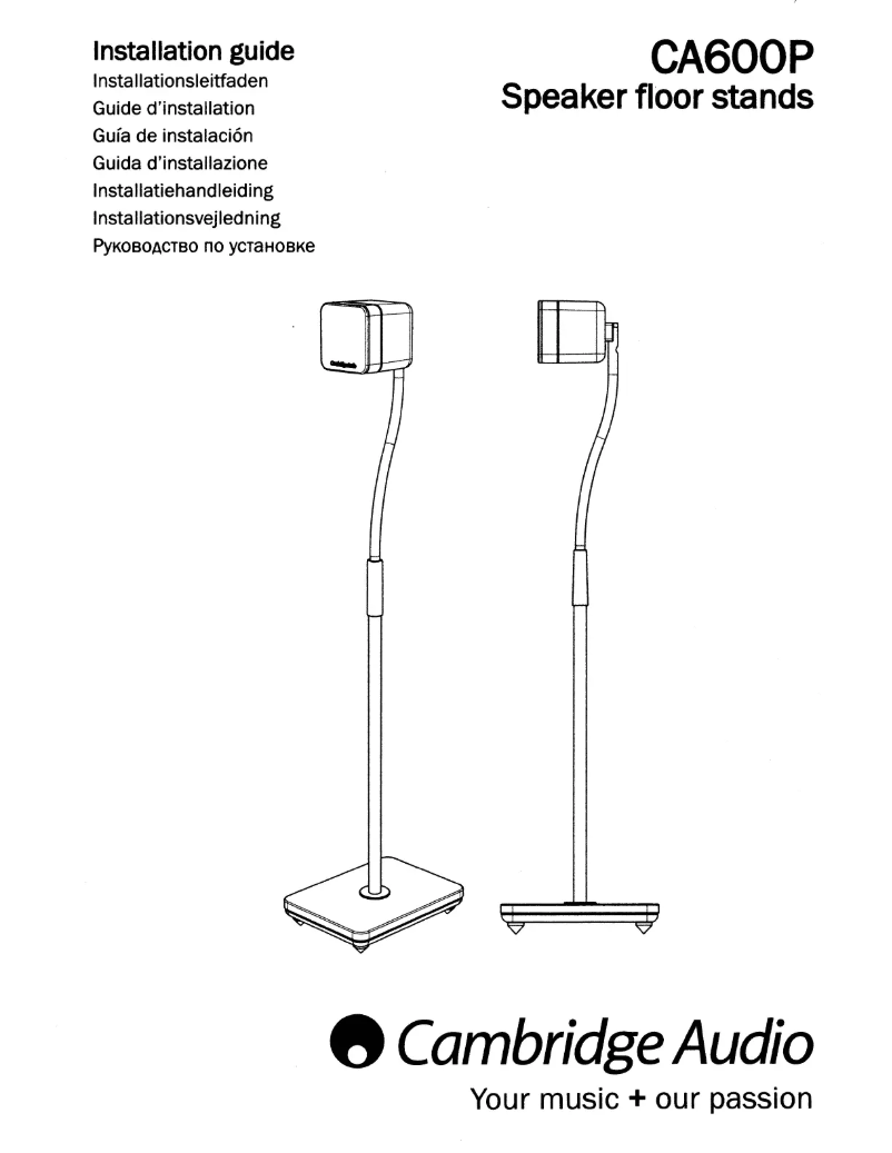 Page 1 de la notice Manuel utilisateur Cambridge CA600P