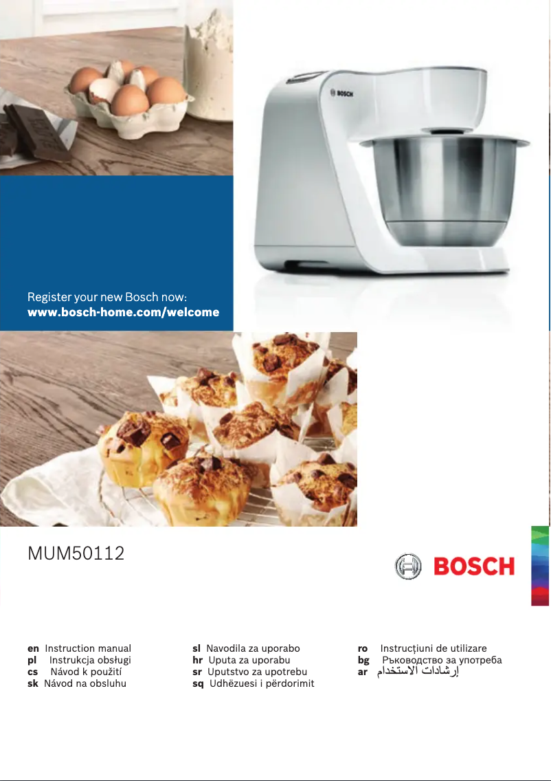 Page 1 de la notice Manuel utilisateur Bosch MUM50112