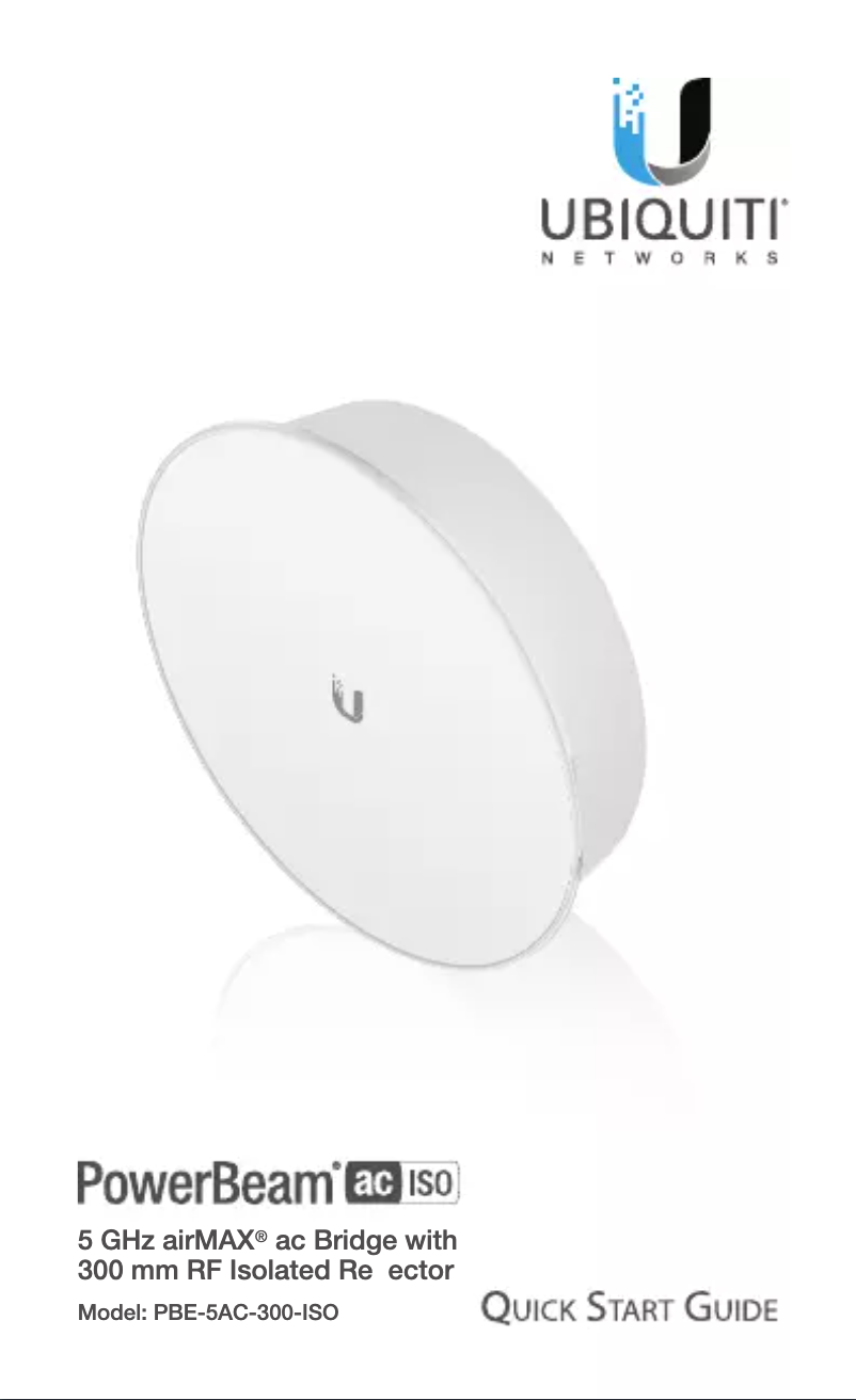 Page 1 de la notice Manuel utilisateur Ubiquiti Networks PBE-5AC-300-ISO