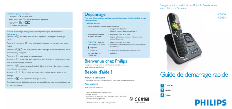 First page image of the manual for Perfect sound CD6501B