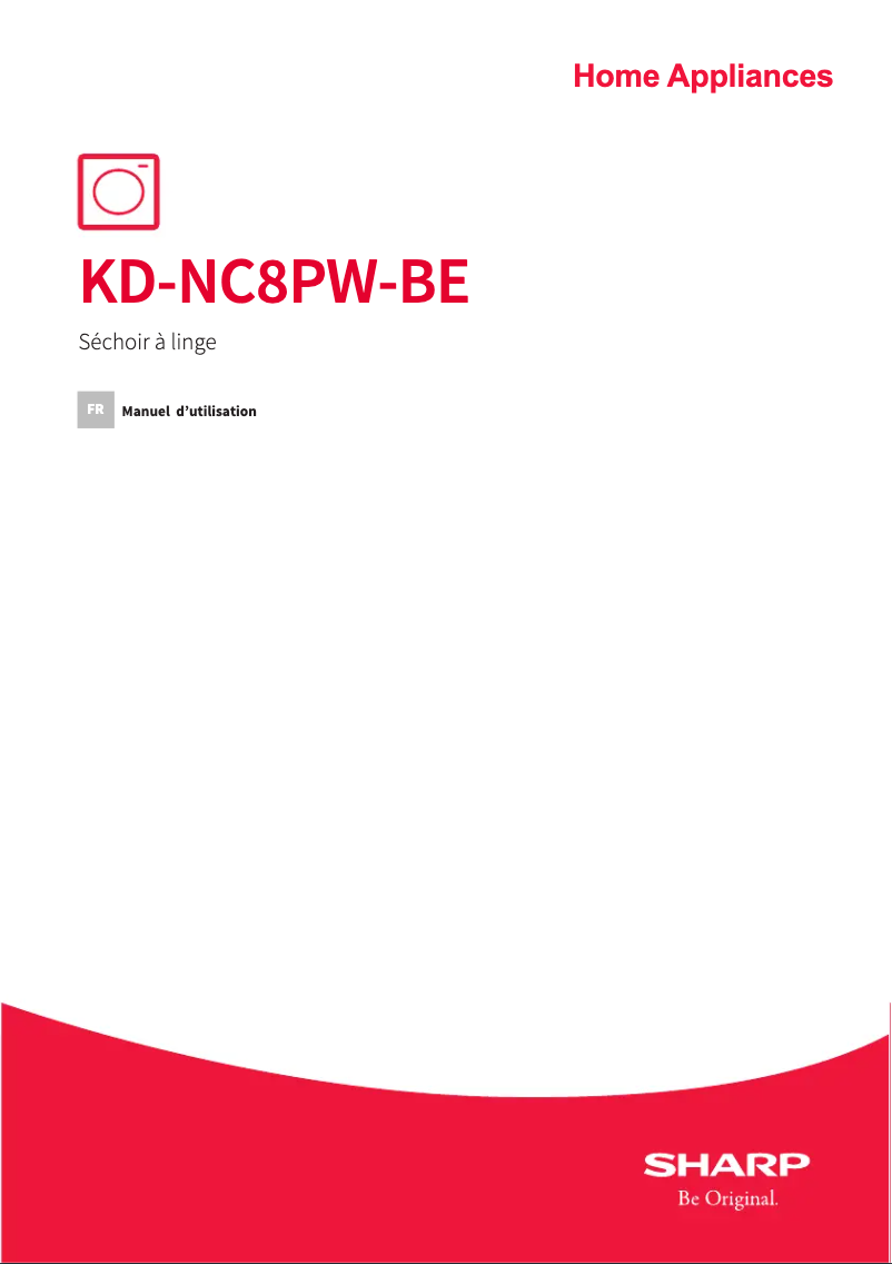 Page 1 de la notice Manuel utilisateur Sharp KD-NC8PW-BE