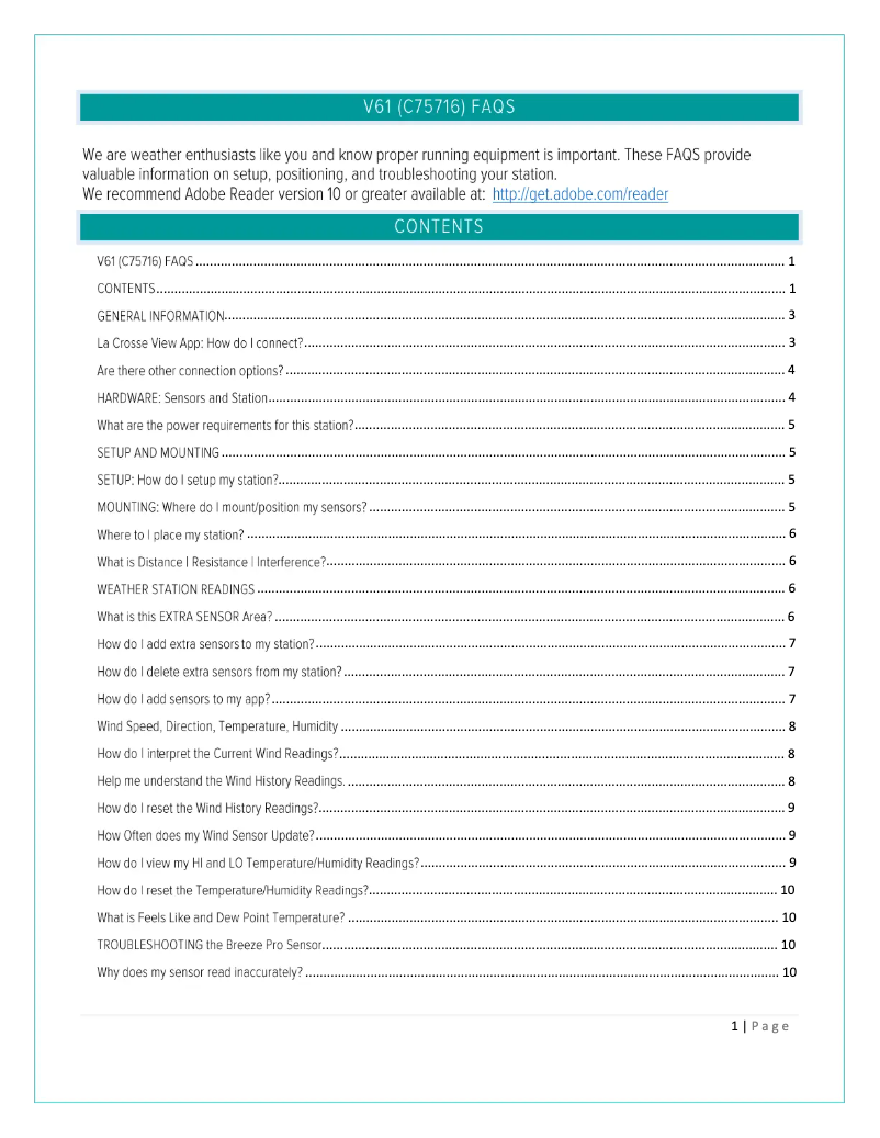 Image de la première page du manuel de l'appareil V16-TH2-3