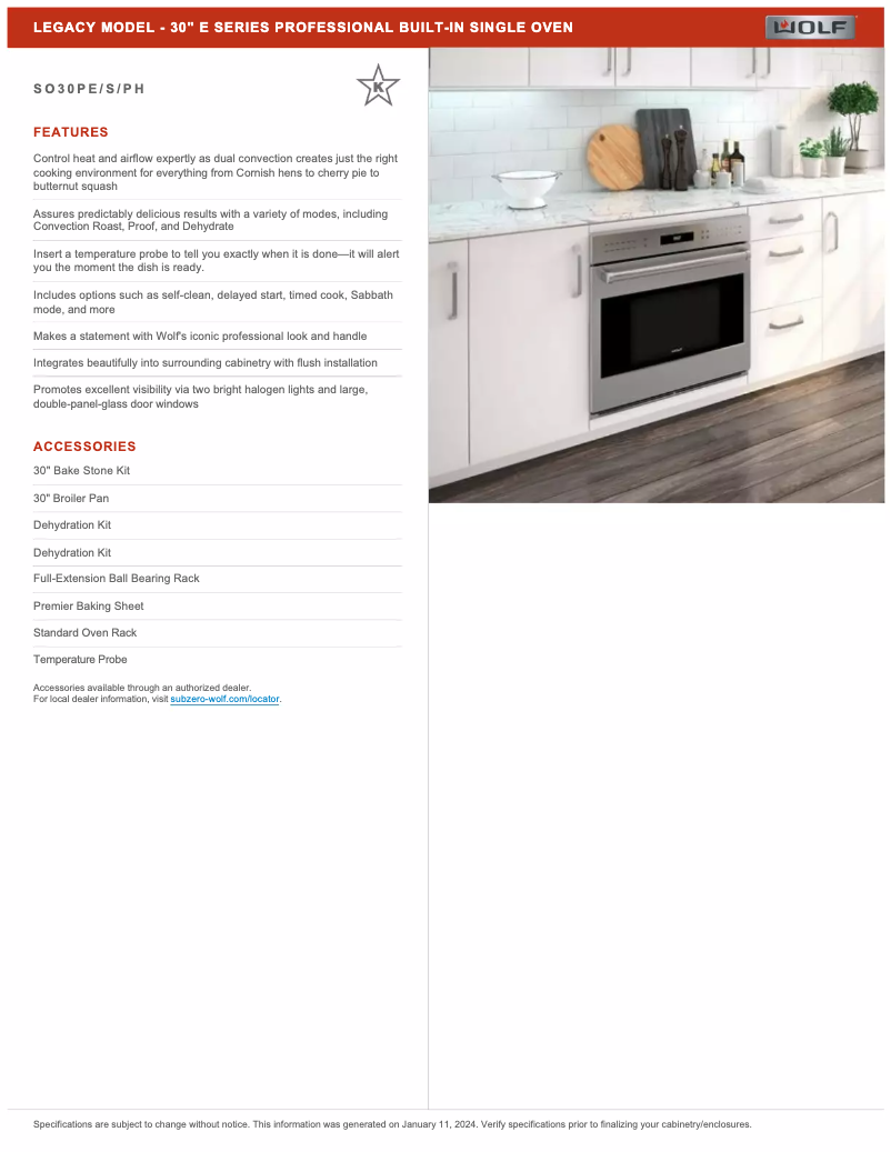 Page 1 de la notice Manuel utilisateur Wolf SO30PPH