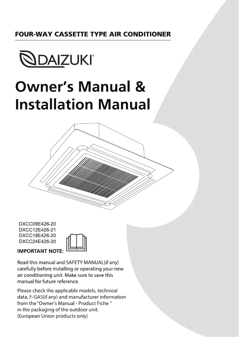 Page 1 de la notice Manuel utilisateur Daizuki DXCC24E426-20