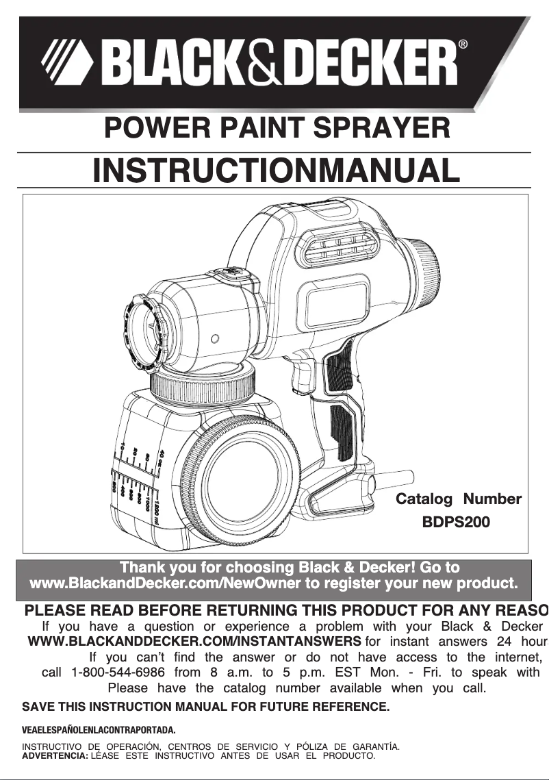 Page 1 de la notice Manuel utilisateur Black & Decker BDPS200