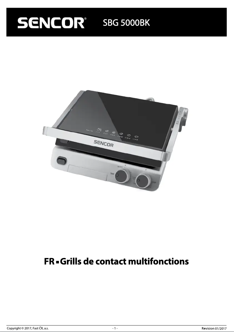 Image de la première page du manuel de l'appareil SBG 5000BK