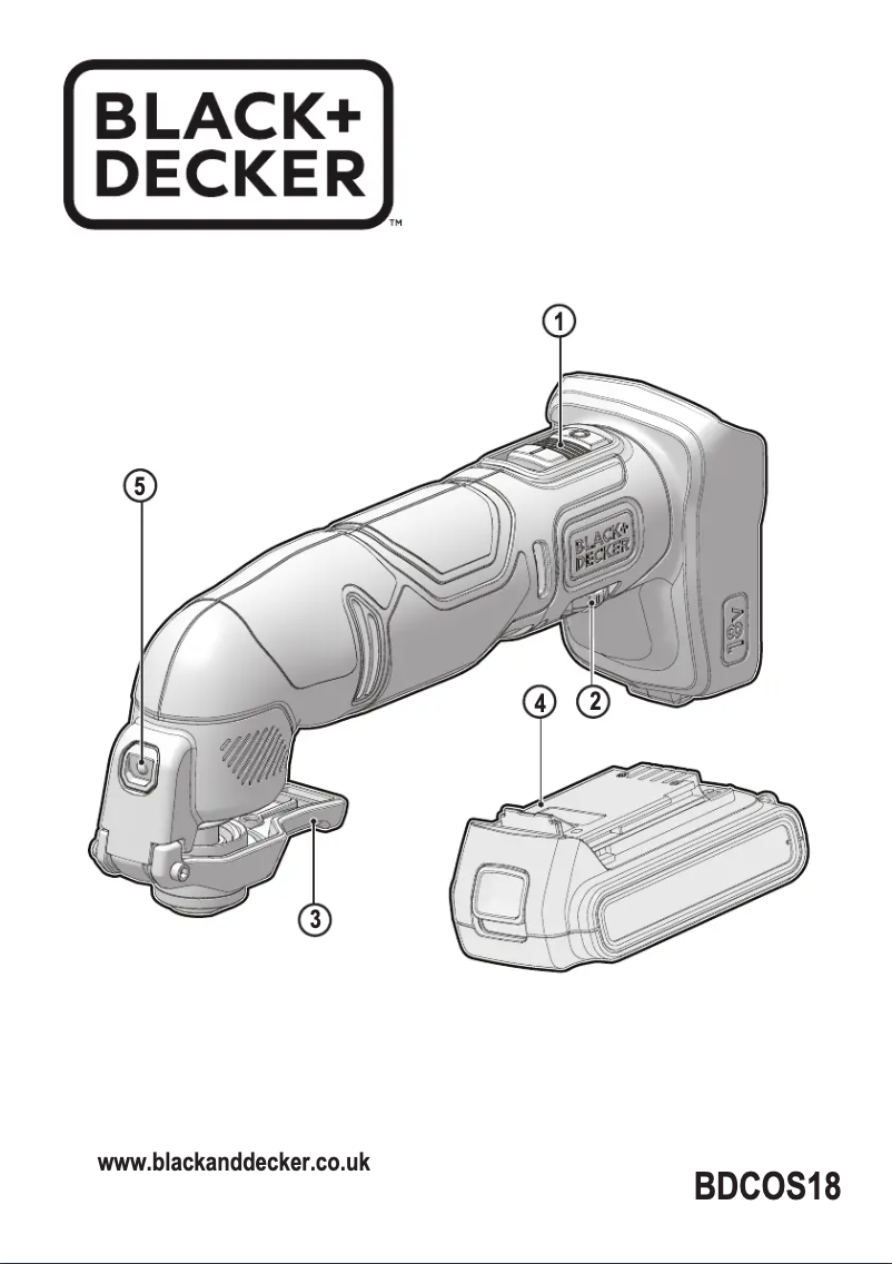 Page 1 de la notice Manuel utilisateur Black & Decker BDCOS18