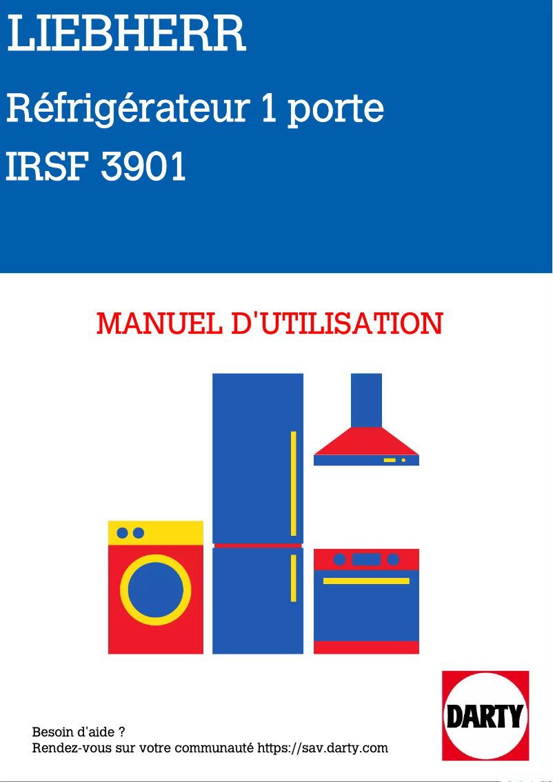 Page 1 de la notice Manuel utilisateur Liebherr IRSf 3901 Pure
