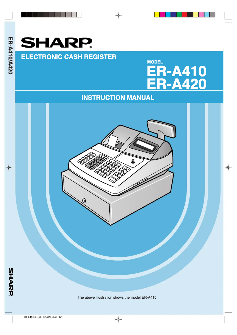 Page 1 de la notice Manuel utilisateur Sharp ER-A410