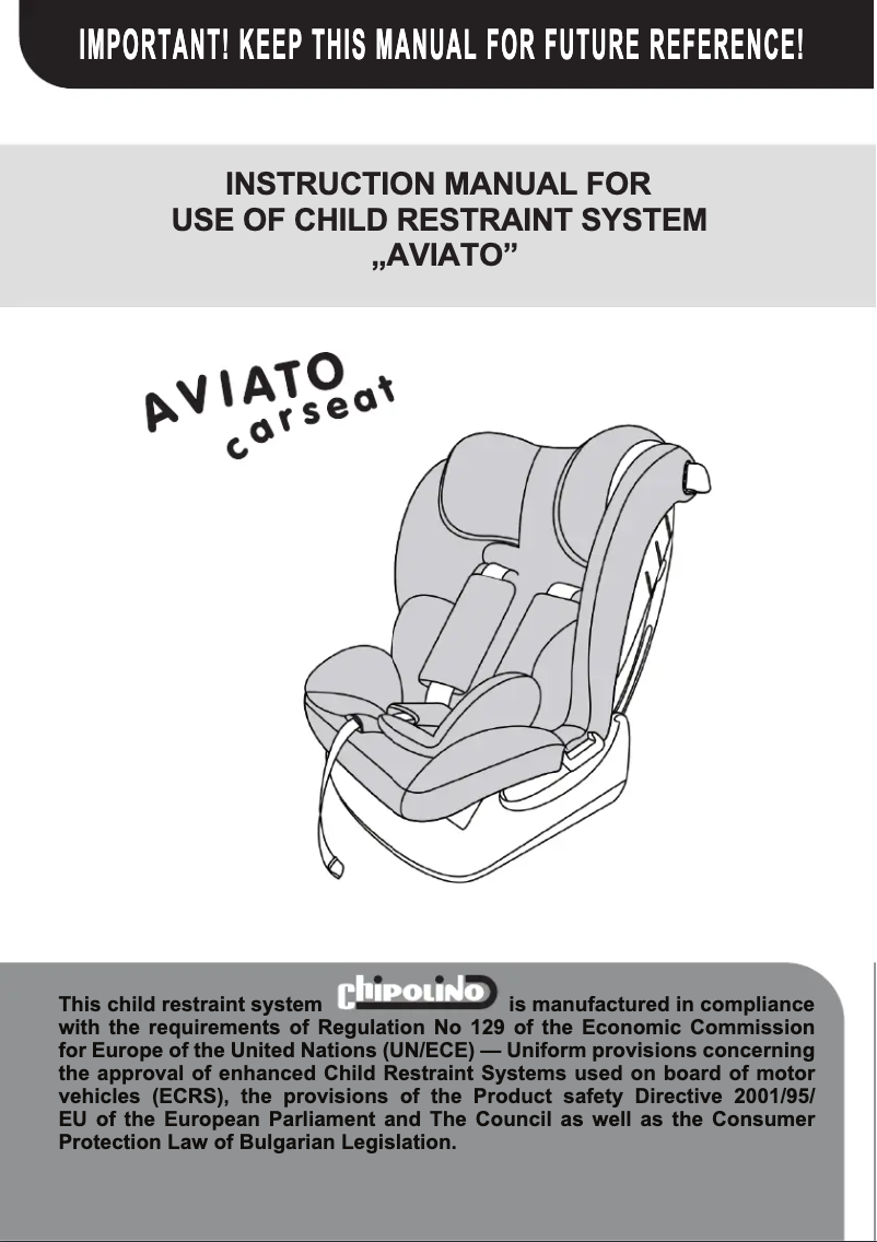 Page n°1 - Manuel utilisateur Chipolino Aviato