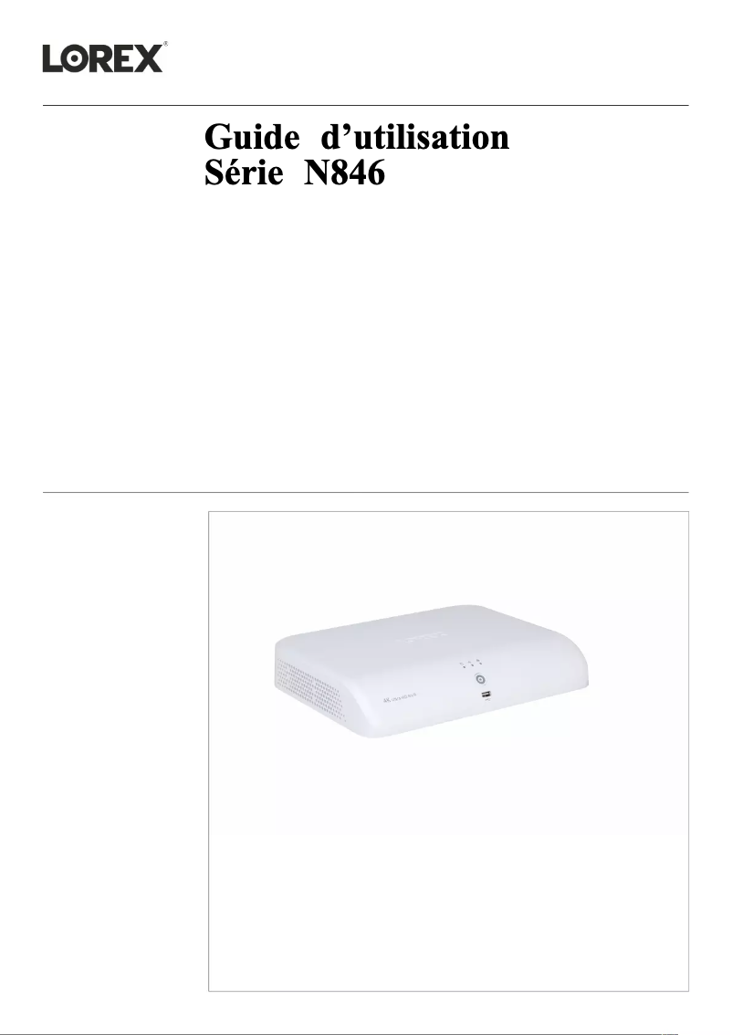 Image de la première page du manuel de l'appareil N846A62