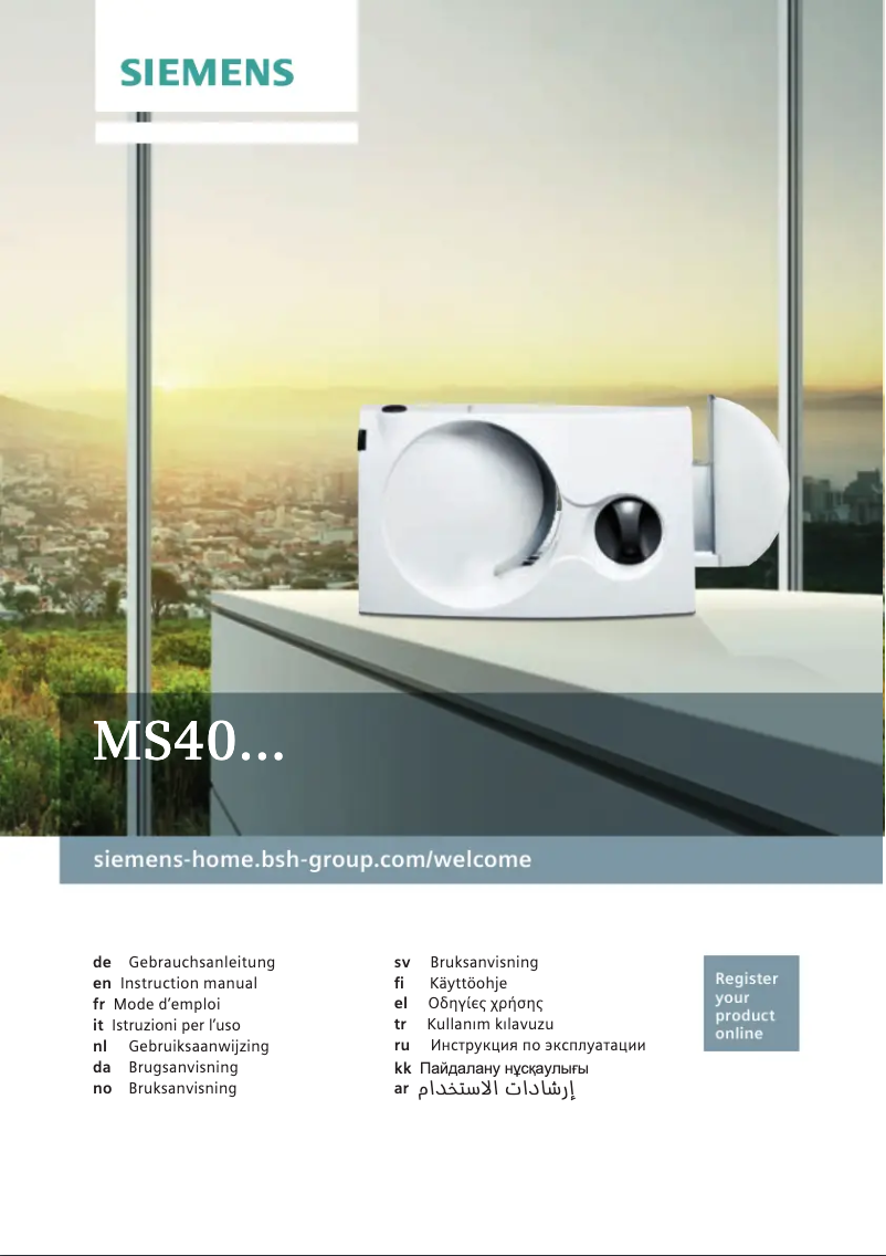 Page 1 de la notice Manuel d'utilisation et d'entretien Siemens MS4000B