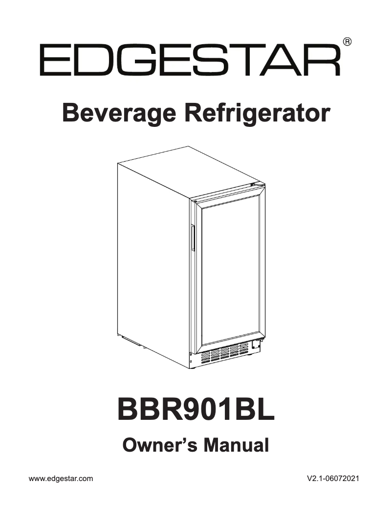 Page 1 de la notice Manuel utilisateur EdgeStar BBR901BL