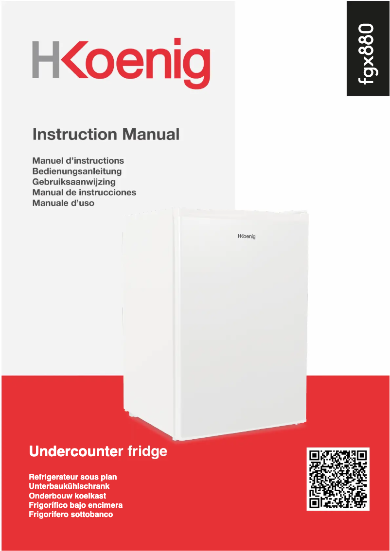 Page 1 de la notice Manuel utilisateur H.Koenig FGX880