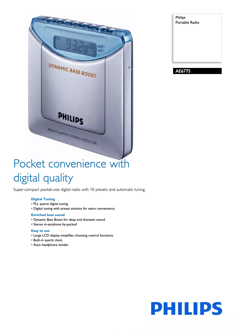 Imagen de la primera página del manual del dispositivo AE6775