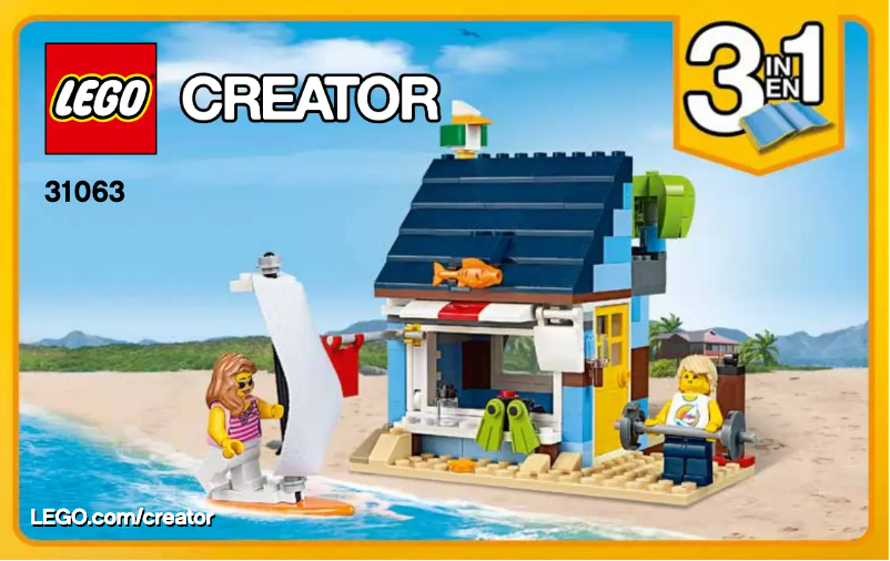 Page n°1 - Consignes visuelles Lego Creator 31063