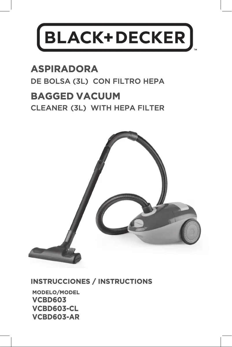 Image de la première page du manuel de l'appareil VCBD603