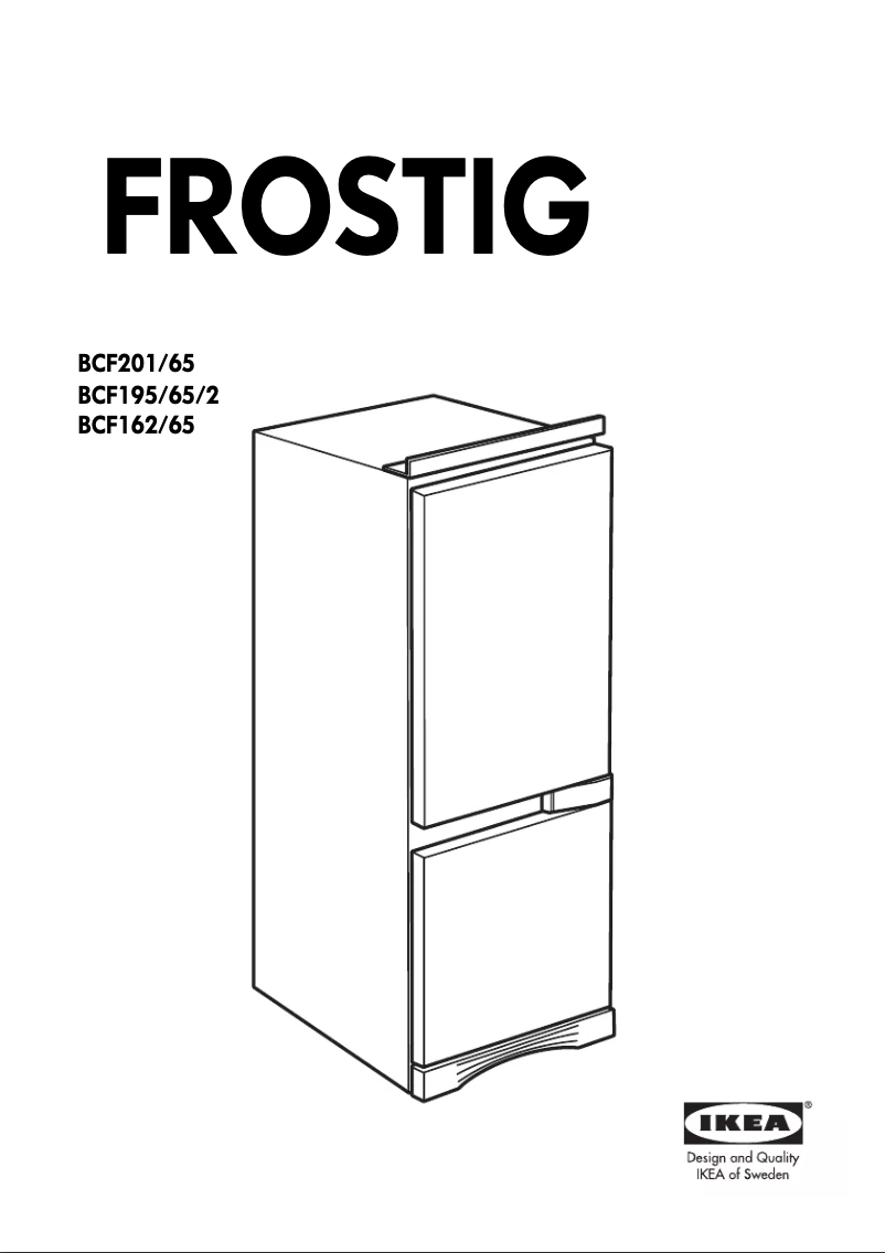 Page 1 de la notice Manuel utilisateur Ikea FROSTIG BCF162/65